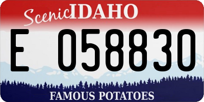 ID license plate E058830