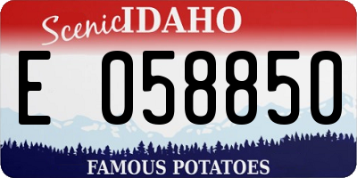 ID license plate E058850