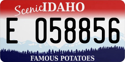 ID license plate E058856