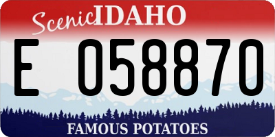 ID license plate E058870