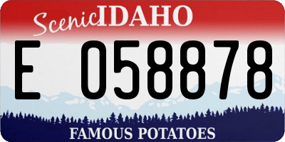 ID license plate E058878