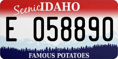 ID license plate E058890