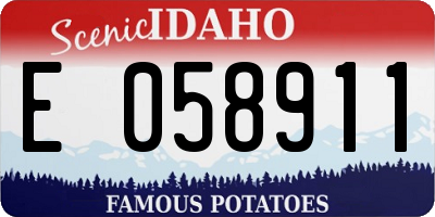 ID license plate E058911