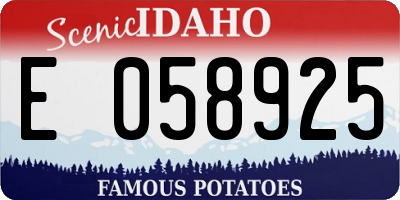 ID license plate E058925