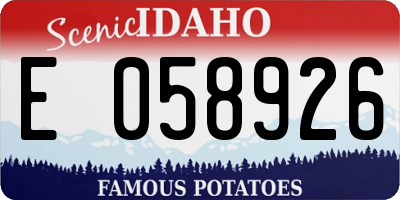 ID license plate E058926