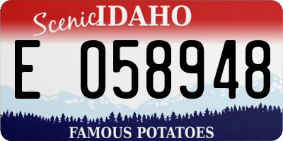 ID license plate E058948