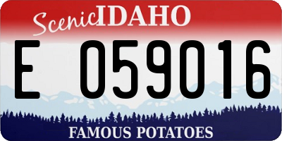 ID license plate E059016