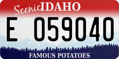 ID license plate E059040