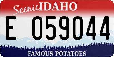 ID license plate E059044
