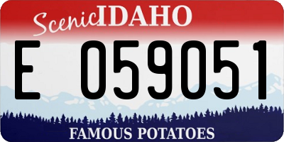 ID license plate E059051