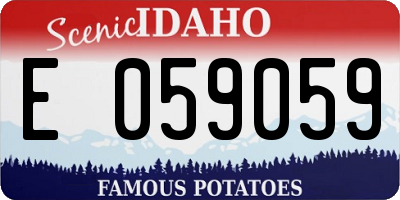 ID license plate E059059