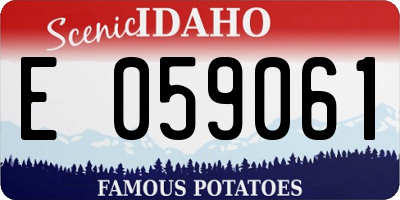 ID license plate E059061