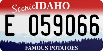 ID license plate E059066