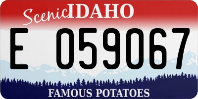 ID license plate E059067