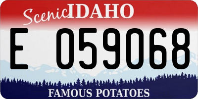 ID license plate E059068