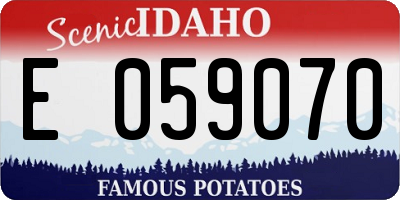 ID license plate E059070