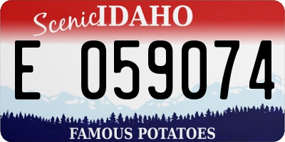ID license plate E059074