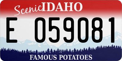 ID license plate E059081