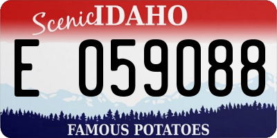 ID license plate E059088