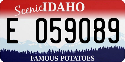 ID license plate E059089