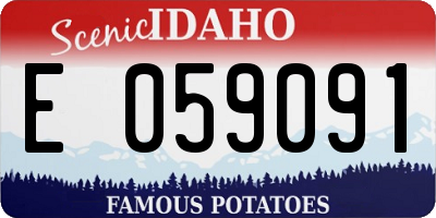 ID license plate E059091