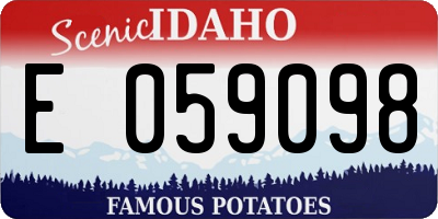 ID license plate E059098