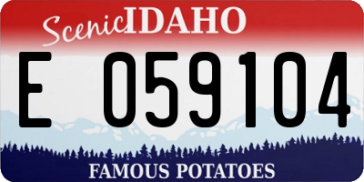 ID license plate E059104