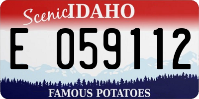ID license plate E059112
