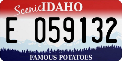 ID license plate E059132