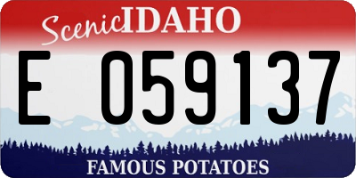 ID license plate E059137