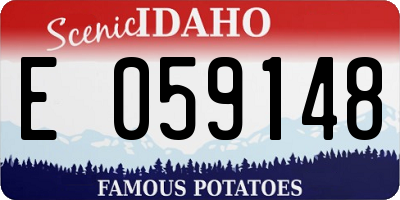 ID license plate E059148
