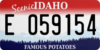 ID license plate E059154