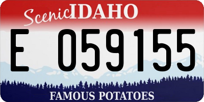 ID license plate E059155