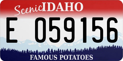ID license plate E059156