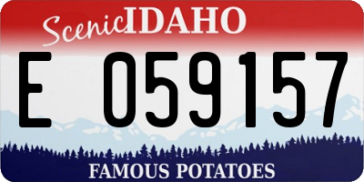 ID license plate E059157