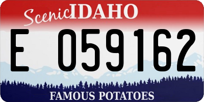 ID license plate E059162