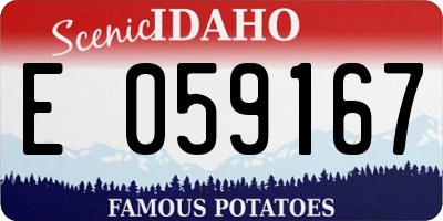 ID license plate E059167