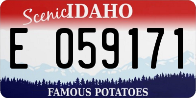 ID license plate E059171