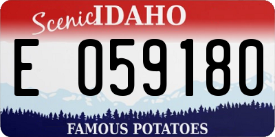 ID license plate E059180