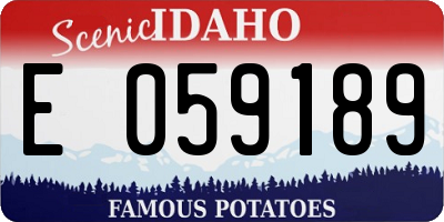 ID license plate E059189