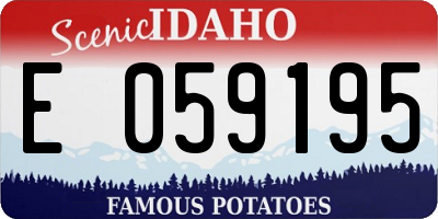 ID license plate E059195