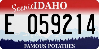 ID license plate E059214