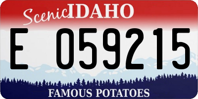 ID license plate E059215