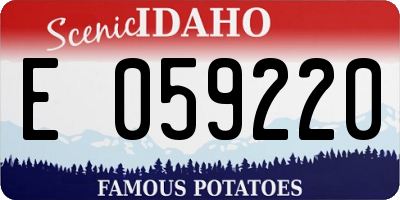 ID license plate E059220