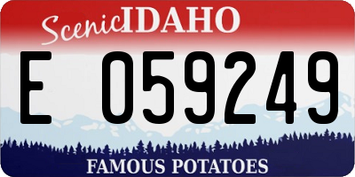 ID license plate E059249