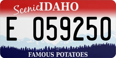 ID license plate E059250