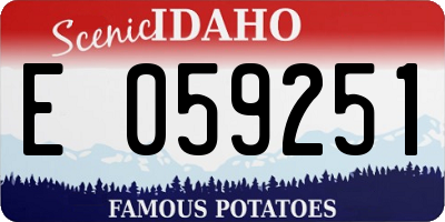 ID license plate E059251