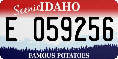 ID license plate E059256