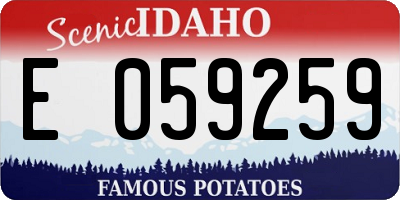 ID license plate E059259
