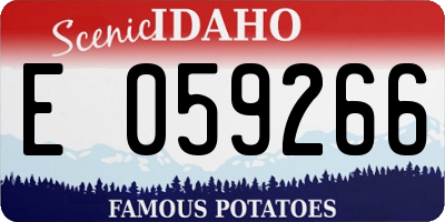 ID license plate E059266